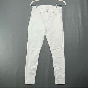7 For All Mankind White Skinny Jeans – Size 27